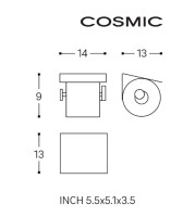 MEDIDAS PORTARROLLOS IZQUIERDO CON TAPA KUBIC COSMIC